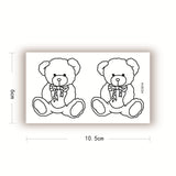 Cute Black Bear Design Waterproof Temporary Tattoo Ladies Men Body Art Fake Tattoo Sticker