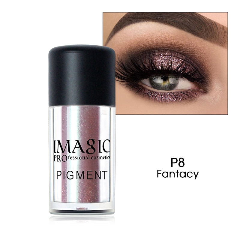 IMAGIC Glitter Eyeshadow Shimmer Shine Powder Eyes Makeup Highlight Shining Shimmer Diamond Brighten Professional Beauty Cosmeti