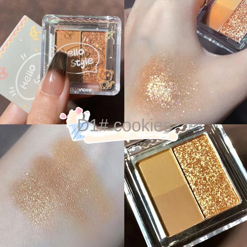 Glitter Eyeshadow 3/4Color Pearlescent Matte Eye Shadow Fine Flash Polarization Long lasting Easy on Makeup Korean Cute Makeup