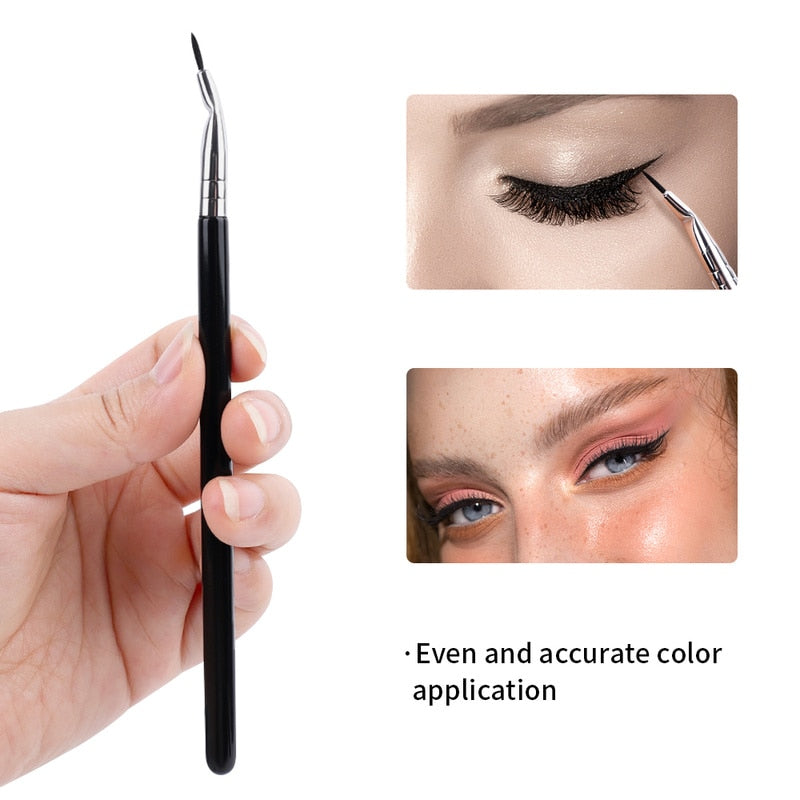 1/2PCS Angled Eyeliner Brushes Professional Soft Contour Eyebrow Eyeliner Makeup Brushes Portable Women Makeup Cosmetic Tools