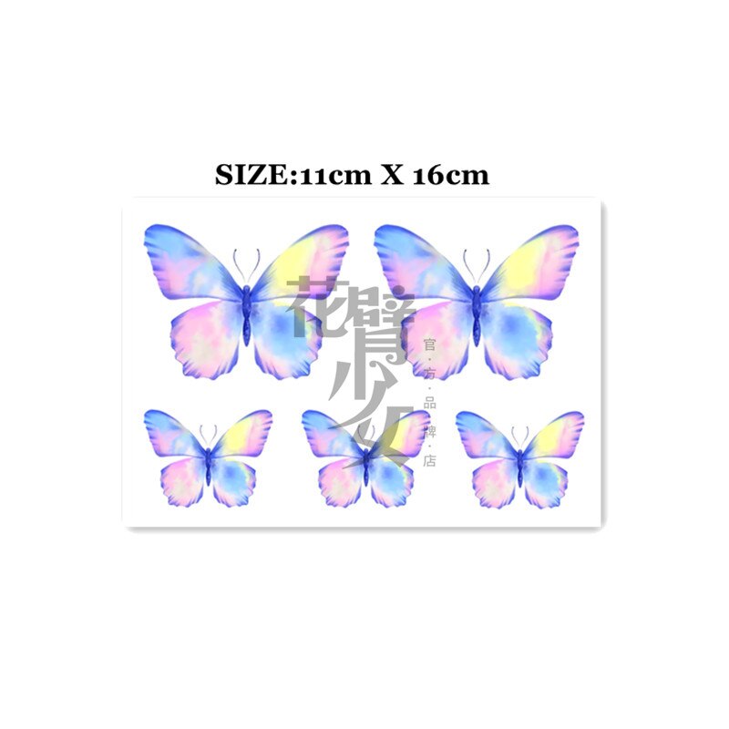 Waterproof Temporary Tattoo Sticker Black And White Butterfly Tattoo Flash Tattoo Shoulder Clavicle Female