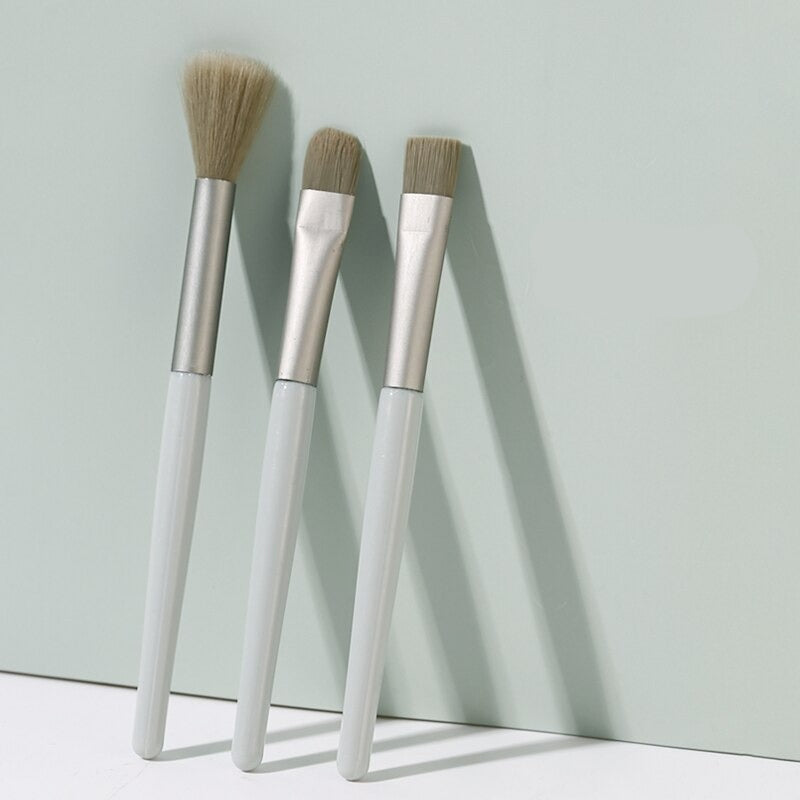 3pcs Makeup Brushes Set  Eyeshadow Nose Shadow Blusher Soft Hair Face Cosmetics Blending Smudge Shader Brush Beauty Tools Kits
