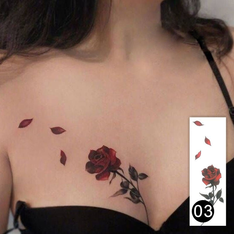 Lotu Fake tattoo Water Transfer Waterproof Temporary Sticker Women sexy Beauty Body Art Cool Stuff Chest Art