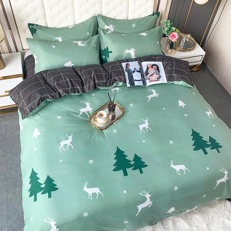 Cute Dinosaur Print Queen Size Bedding Set King Size Daisy Printed  Duvet Cover Set with Flat Sheets Cozy Durable Bedding Sets