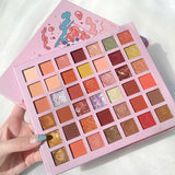 Pink Long Lasting 42 Colors Matte Pearlescent Eyeshadow Sequins Bright Eyeshadow Palette Glitter Palette Cosmetics