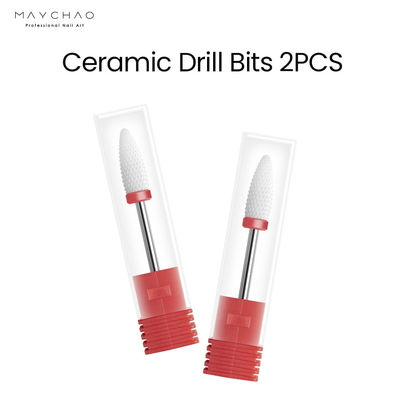 OKLULU  Ceramic Nail Drill Bit  Nail Art Gel Polish Remove Dead Skin Clean Bits For Manicure Machine Accessories Tools Equipment