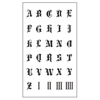 Waterproof Temporary Tattoo Sticker Capital English letters alphabet tattoo word A-O P-Z tatto stickers flash tatoo fake tattoos