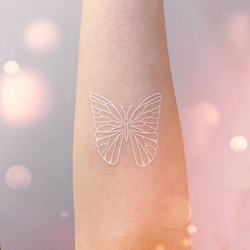 Waterproof Temporary Tattoo Stickers New Craft White Daisy Flower Leaves Tattoo Flash Tattoo Arm Female Male