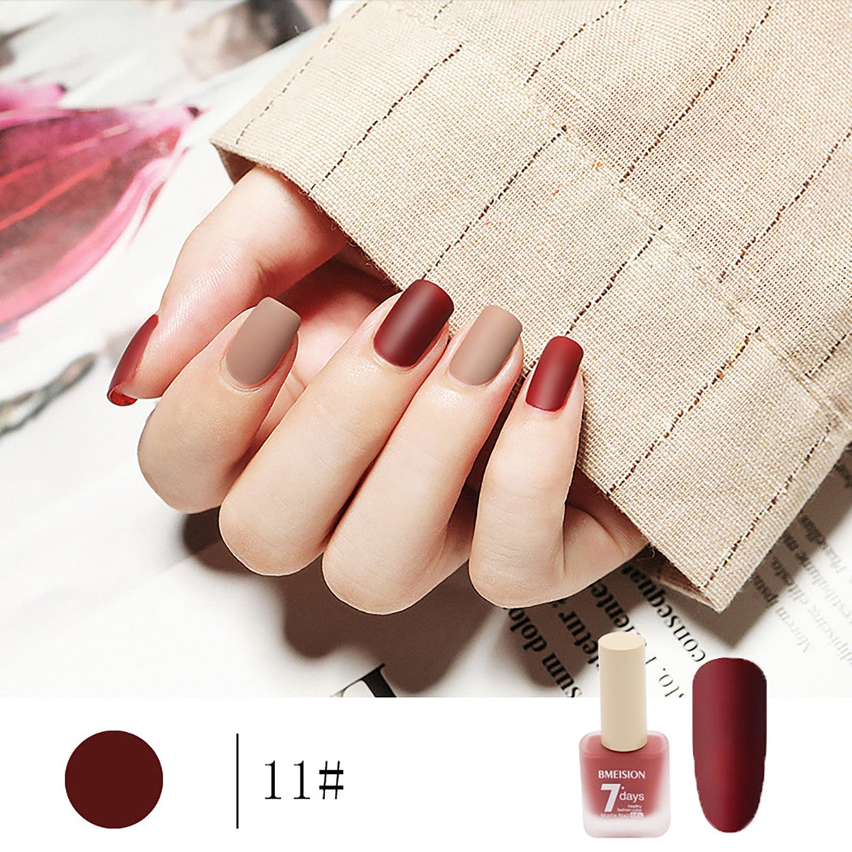 Oklulu  15ml Nail Polish Matte Solid Color Long Lasting Bake-Free No Peelable Nail Art Gel Polish Varnish Manicure Supplies