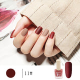 Oklulu  15ml Nail Polish Matte Solid Color Long Lasting Bake-Free No Peelable Nail Art Gel Polish Varnish Manicure Supplies