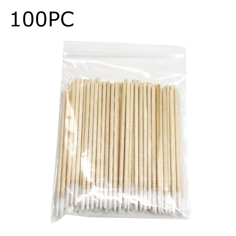 500PC Disposable Micro Cotton Swabs Nails Makeup Ears Cleaning Sticks Cosmetic Wood Cotton Buds Tips Eyelash Extension Tools