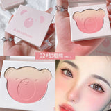 Lovely Bear Natural Matte Blusher Smooth Powder Pink Blush Long Lasting Waterproof Easy to wear Pigmented Cheek Makeup Cosmetics