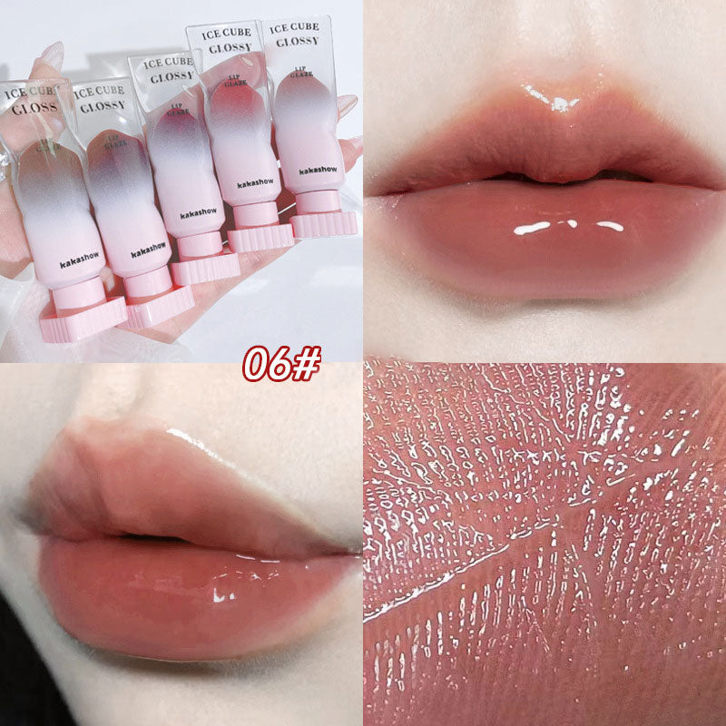 Long-lasting Velvet Lip Glaze Pigment Transparent Ice Cube Matte Lipstick Non-Stick Cup Waterproof Sexy Lip Gloss Wholesale