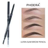 PHOERA 5 Color Natural Long Lasting Not Blooming Double Ended Eyebrow Pencil Waterproof Sweatproof No Fading Eyebrow Pen Makeup