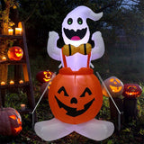 120cm Halloween Decoration Inflatable Pumpkin Elf with LED Lights Outdoor Garden Yard  Decoration Halloween Party Decor Props