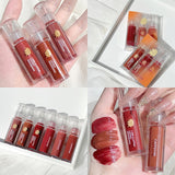 Pink Clear Mirror Water Lip Gloss Lip Glaze Transparent Waterproof Glossy Liquid Lipstick Red Lip Tint Makeup Korean Wholesale