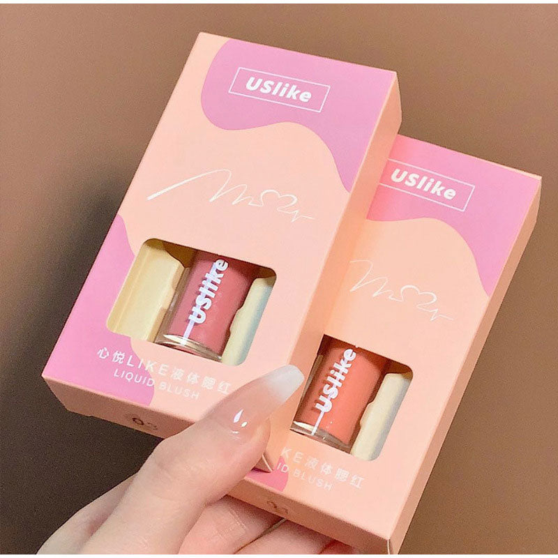 Matte Milk Tea Warm Color Blush Eyeshadow Waterproof Long-lasting Make-Up Liquid Eye Face Pink Blusher Cream Cosmetics Tools