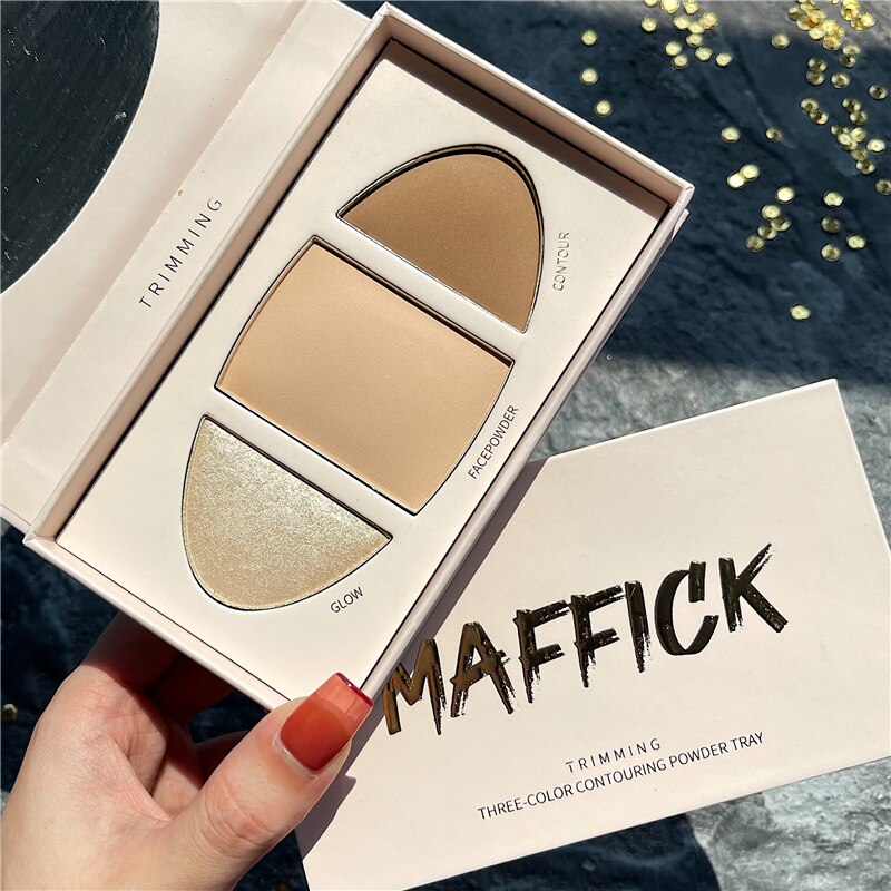 2021 NEW  Highlighter Shadow Facial Makeup Face Bronzer High Gloss Shimmer Powder Makeup Cosmetic High-gloss Powder