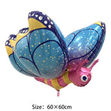 Large Butterfly Dragonfly Foil Balloon Rainbow Flower Plant Helium Balloons Wedding Decorations Baby Shower Birthday Party Favor