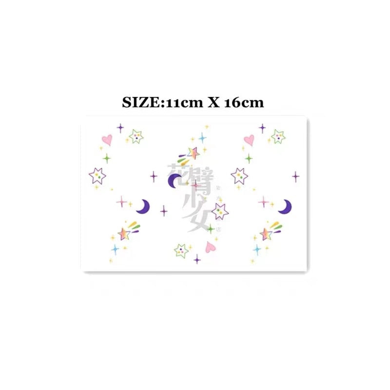 Waterproof Temporary Tattoo Sticker Colorful Cute Bubble Tattoo Flash Tattoo Arm Female