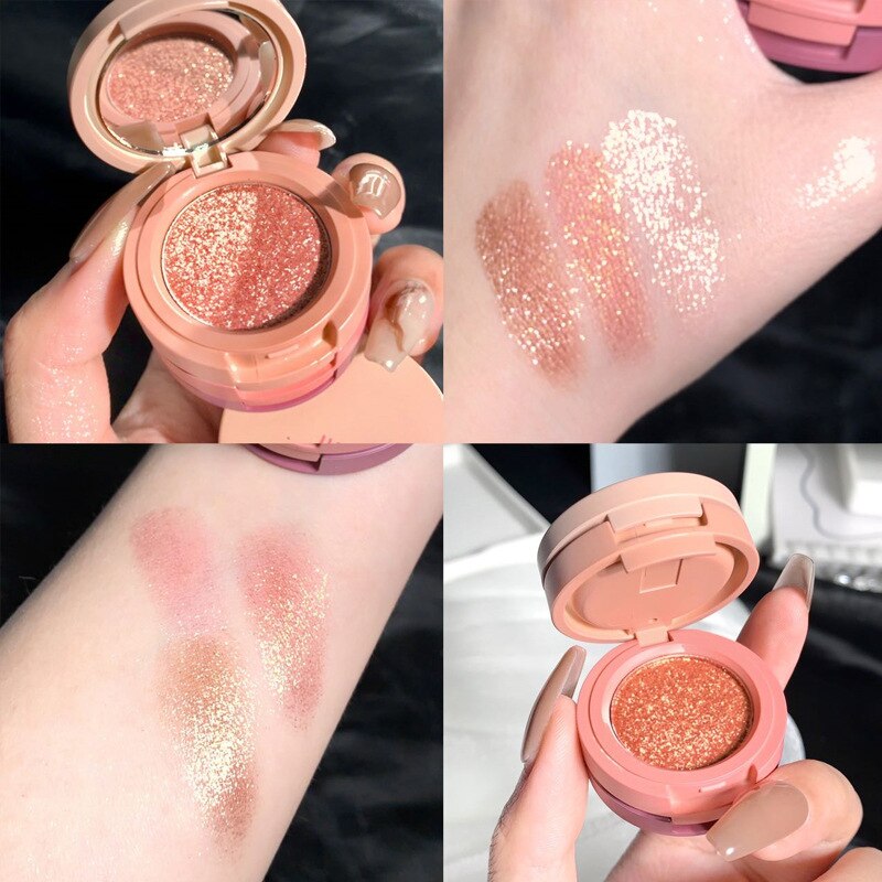 3 Colors Shimmer Glitter Eye Shadow Matte Makeup Bronzer 3 In 1 Highlight Blush Hairline Eyebrow Powder Eyeshadow Nude Cosmetics