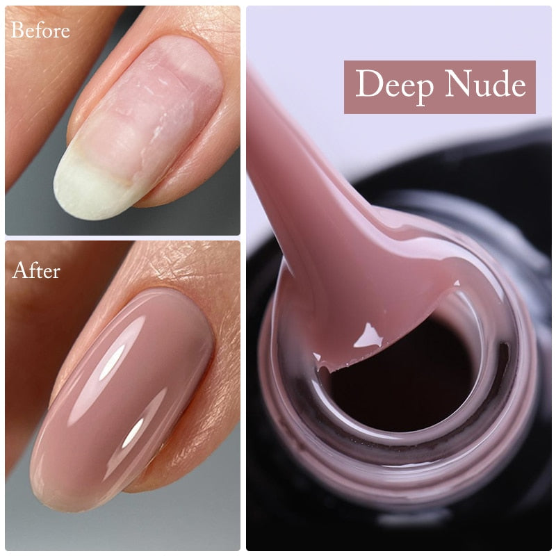 UR SUGAR 7.5ml 7ml Glass Bottle Milky Jelly White Gel Nail Polish White Color UV Led Gel Varnish For Manicure Nail Art Base Top