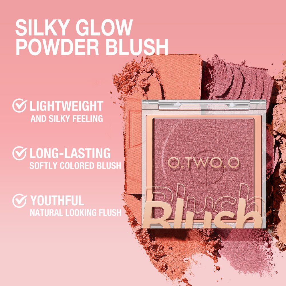 Blush Powder Palette 6 Colors Matte Natural Glow Long-lasting Blends Easily Peach Pink Face Cheek Blusher Cosmetics