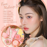 Oklulu 1 Anniversary Face Makeup Set Liquid Foundation Concealer Highlight Blush Loose Powder Women Face Beauty Cosmetics Kit