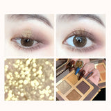 Four Colors Easy To Wear Nude Eyeshadow Palette  Long-lasting Shimmer Eyeshadow Pigment Glitter Make Up Palette Cosmetic