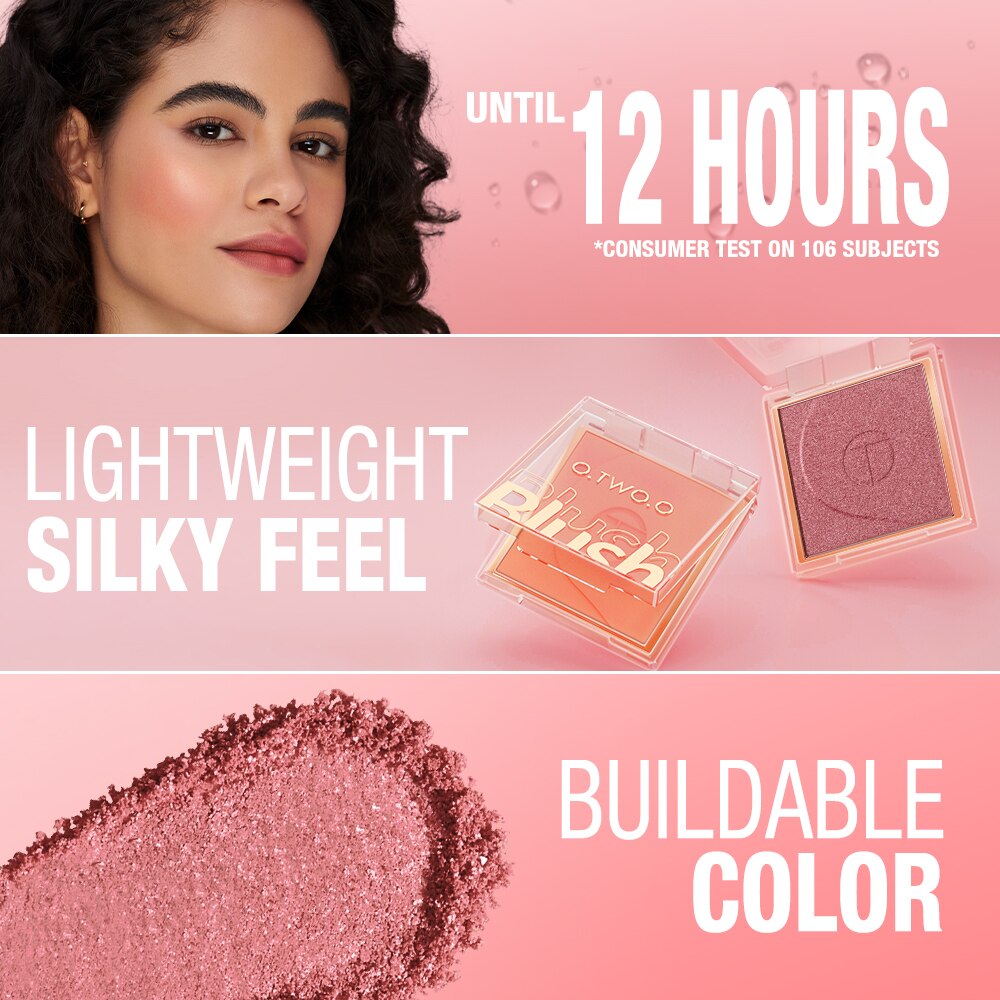 Blush Powder Palette 6 Colors Matte Natural Glow Long-lasting Blends Easily Peach Pink Face Cheek Blusher Cosmetics