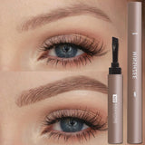 Waterproof Eyebrow Cream Pen with Brush Lasting Not Smudge Lying Silkworm Eyeliner Brown Grey Eyebrow Pencil Makeup Cosmetics