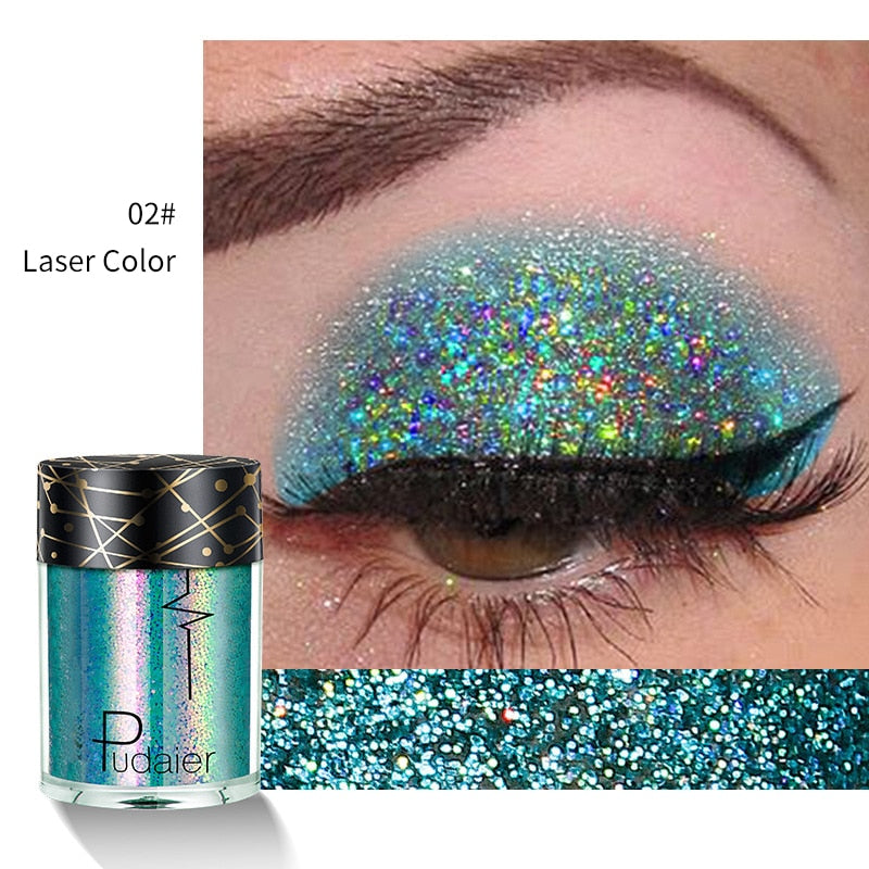 New Glitter Eye Shadow Professional Makeup Monochrome Shining Eyeshadow Sequins Universal Party Cosmetic Palete