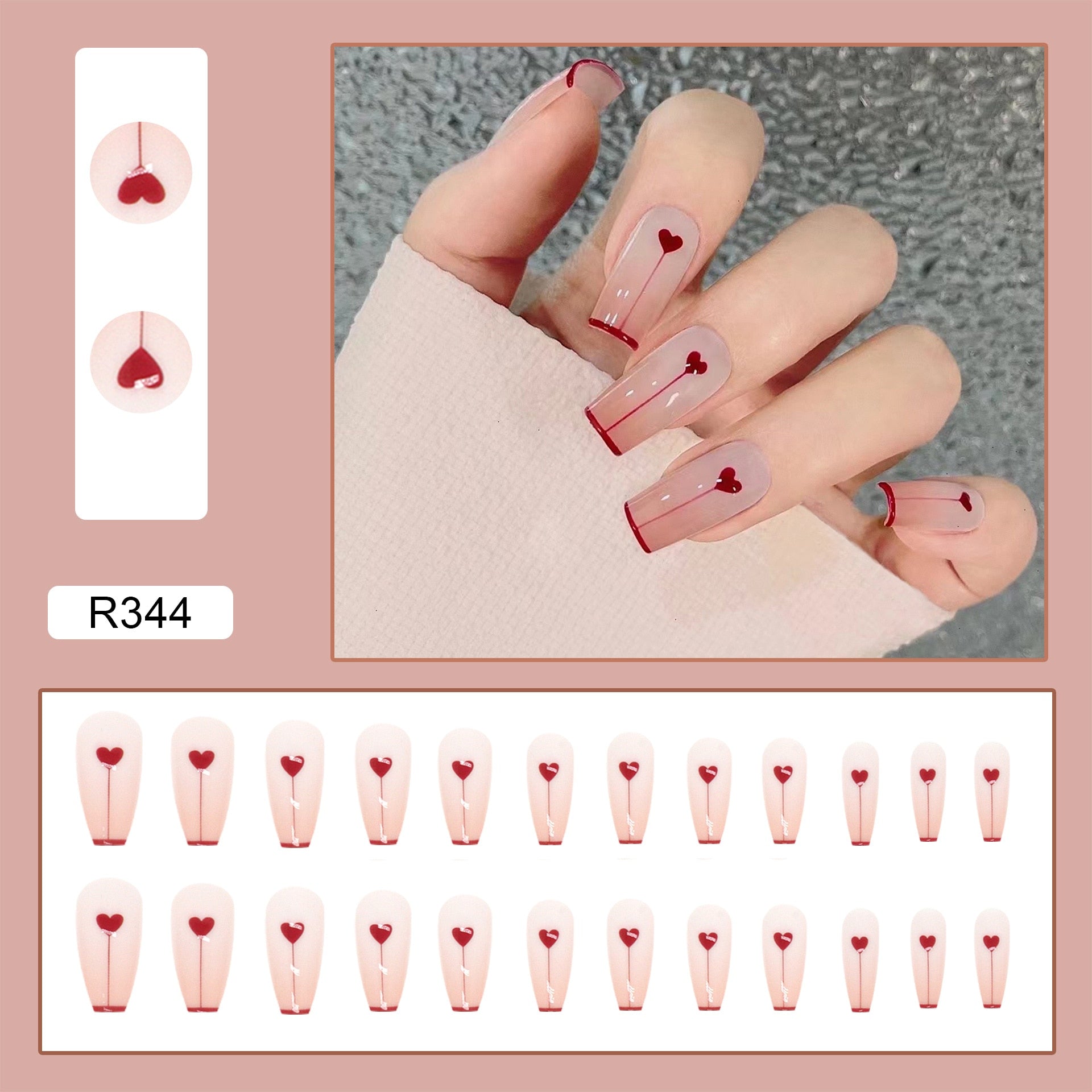 24pcs/Box Artificial Detachable Coffin False Nails Wearable French Fake Nails Super Long Ballerina Press on Nail Art Tips