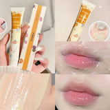 Milk Jelly Honey Lip Oil/Cream Set Moisturizing Reduce Lip Wrinkles Repair Chapped Lip Gloss Balm Lip Care Lip Plumper New