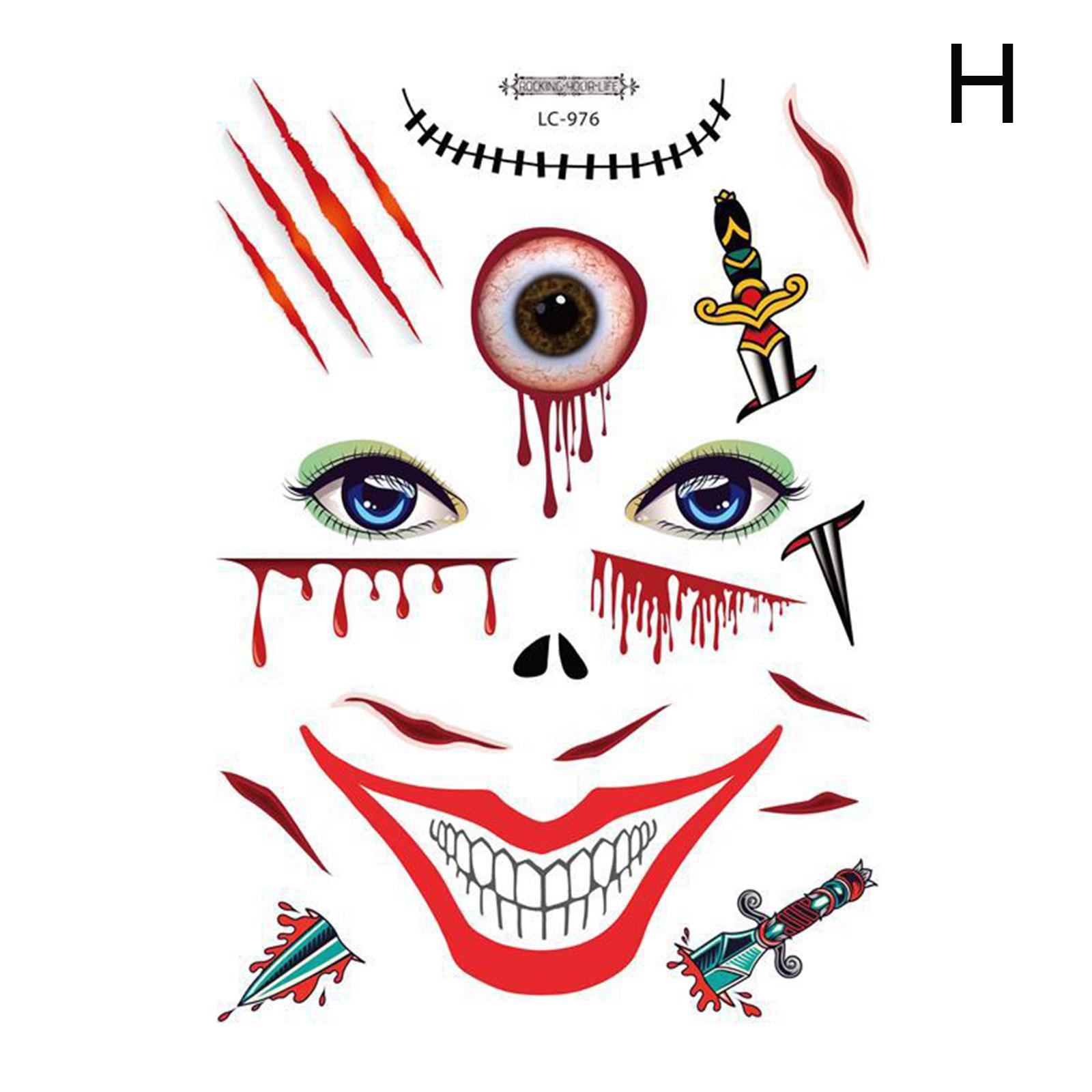 Waterproof Makeup Sticker Special Face Tattoo Face Halloween Day Tattoo Up Dress Of Stickers Temporary Dead Skull Th A4l4