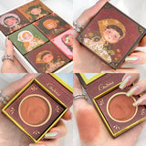 Single Color Blush Makeup Palette Mineral Powder Red Rouge Lasting Natural Cream Cheek Tint Orange Peach Pink Korean Blusher