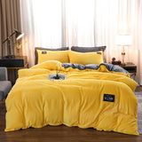 High-end Thickened Magic Fleece Winter Bedding Set Soft Crystal Velvet Duvet Cover Set with Sheets Quilt Cover and Pillowcases