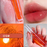 6color Mirror Water Lip Glaze Lip Gloss Lipstick Long-lasting Hydrating Waterproof, Moisturizing Lip Sweat-proof Gloss J5E7