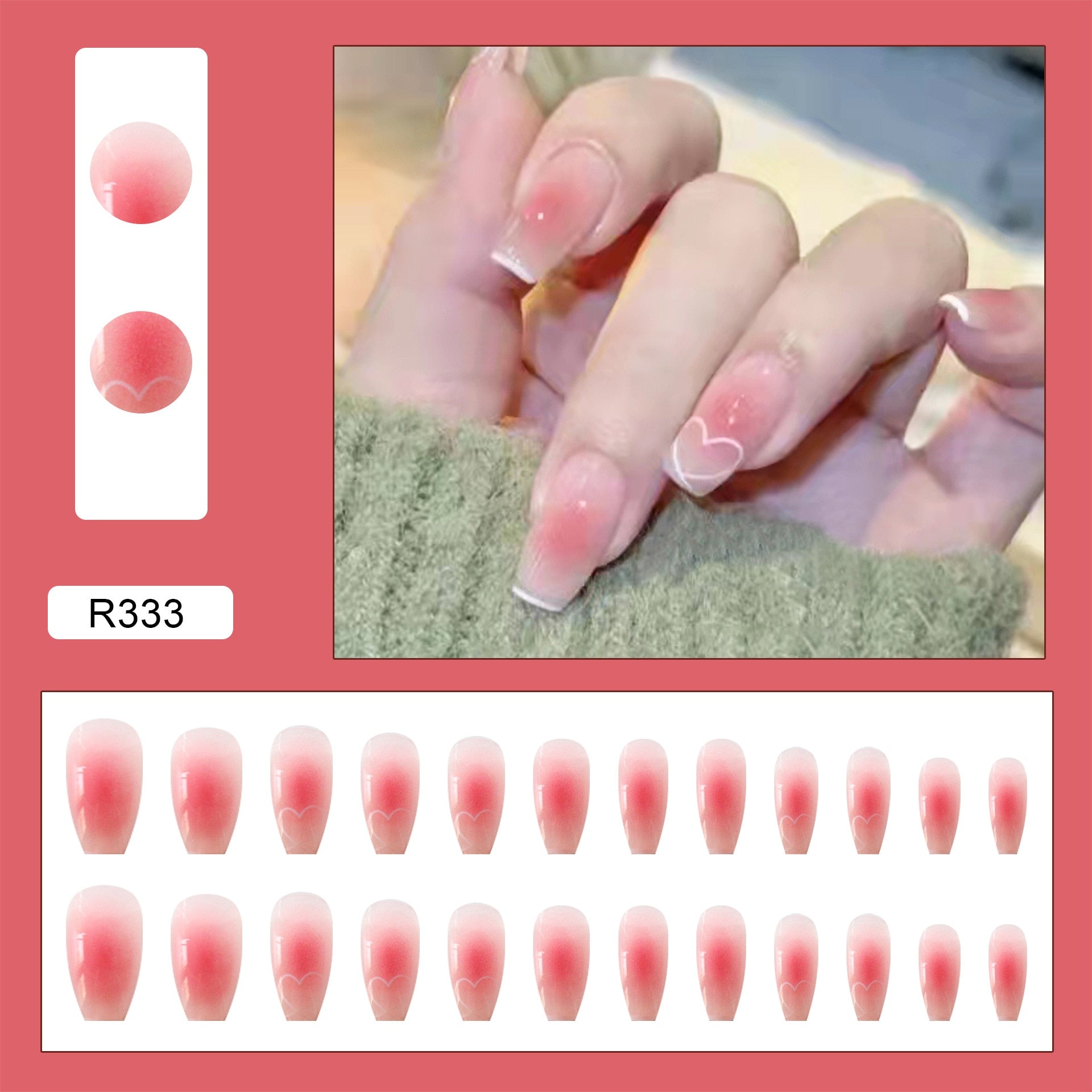 24pcs/Box Artificial Detachable Coffin False Nails Wearable French Fake Nails Super Long Ballerina Press on Nail Art Tips