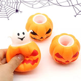 Halloween Pumpkin Ghost Decompression Toy Thermoplastic Rubber Squeeze Ball Kids Toys Halloween Party Decor DIY Home Supplies