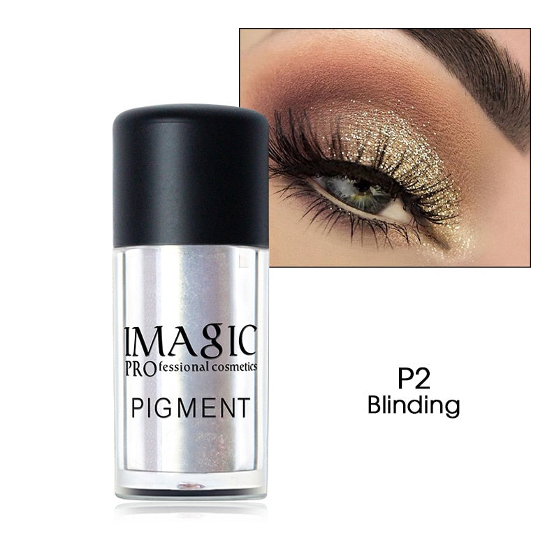 IMAGIC Glitter Eyeshadow Shimmer Shine Powder Eyes Makeup Highlight Shining Shimmer Diamond Brighten Professional Beauty Cosmeti