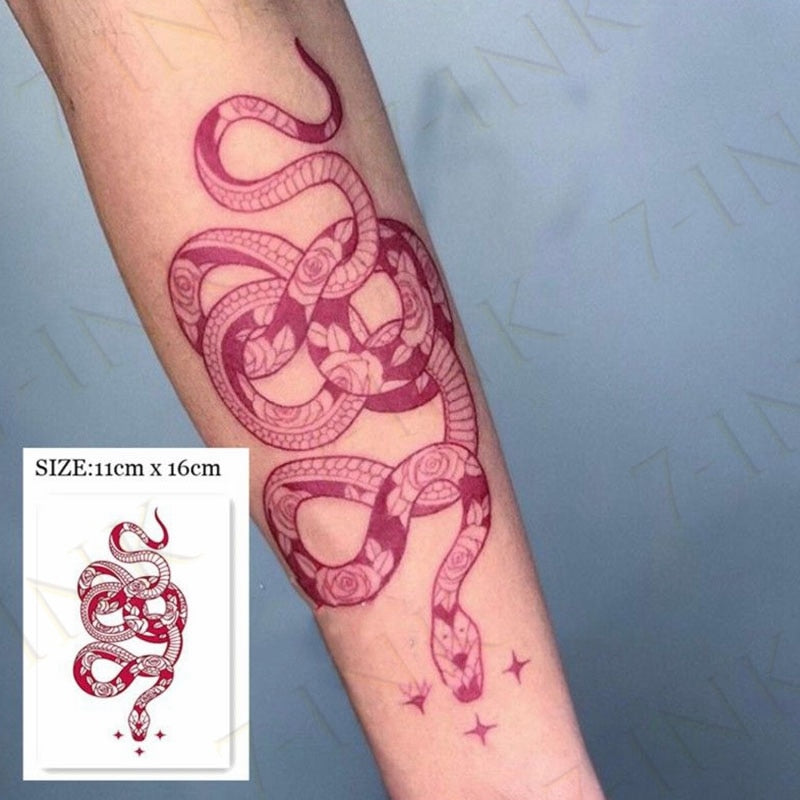 Waterproof Temporary Tattoo Sticker Hand Painted Cool Dark Skull Face Art Water Transfer Fake Tatoo Flash Tatto for Men Women