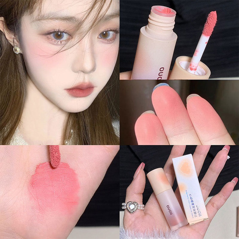 Cute Velvet Liquid Blush Matte Natural Cream Blusher Lasting Cheek Tint Orange Peach Blush Korean Makeup Maquillaje Wholesale