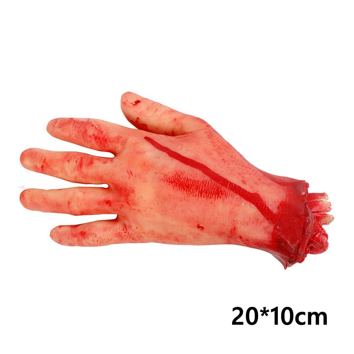Halloween Decoration Party Horror Props Bloody Fake Arm Hand Creepy Finger Foot Scary Halloween Party Decor For Home Outdoor