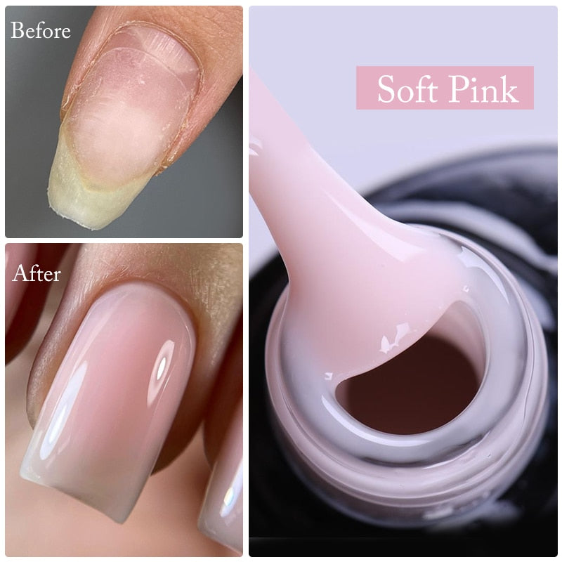 UR SUGAR 7.5ml 7ml Glass Bottle Milky Jelly White Gel Nail Polish White Color UV Led Gel Varnish For Manicure Nail Art Base Top