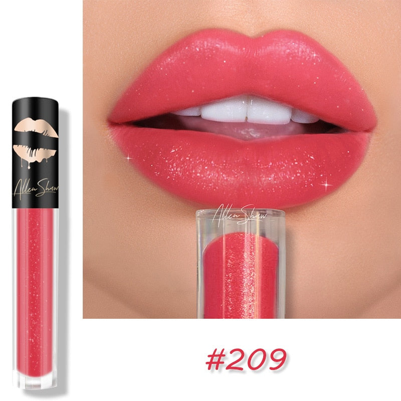 Nude Lipstick Crystal Diamond Fine Glitter Matte Lip Glaze Bling Velvet Liquid Lipstick Lip Gloss Sexy Lip Make Up Beauty