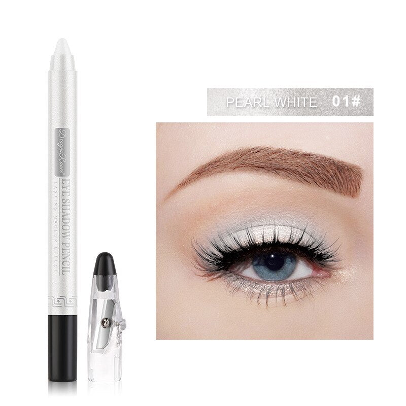 Pearlescent Eyeshadow Pencil Waterproof Long Lasting Glitter Highlighter Contouring Lying Eye Shadow Stick Eyes Makeup Cosmetic