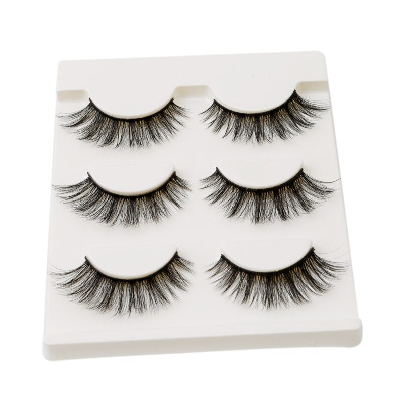 1 pair/5 pair pack Sexy 3D Artistic Curl Natural Butterfly Fake Eyelashe Reusable Women Volume Lashes Extension MakeUp Tool