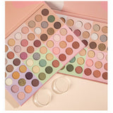 54 Color Women´s Eye Shadow Palette Makeup Eyes Smooth and Fine Texture Gold Onion Powder EyeShadows Bright Shadows for The Eyes