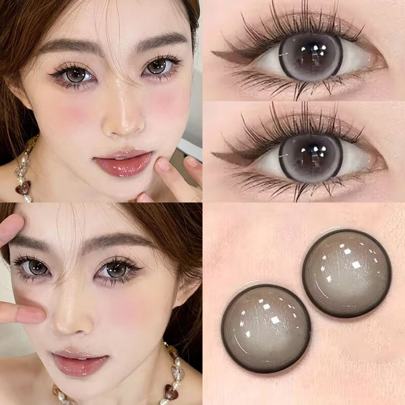 1 Pair New Eyes Contacts Lenses with Myopia Diopter Eyes High Quality Nature Soft Lens Beauty Pupil Annual Fast Shipping